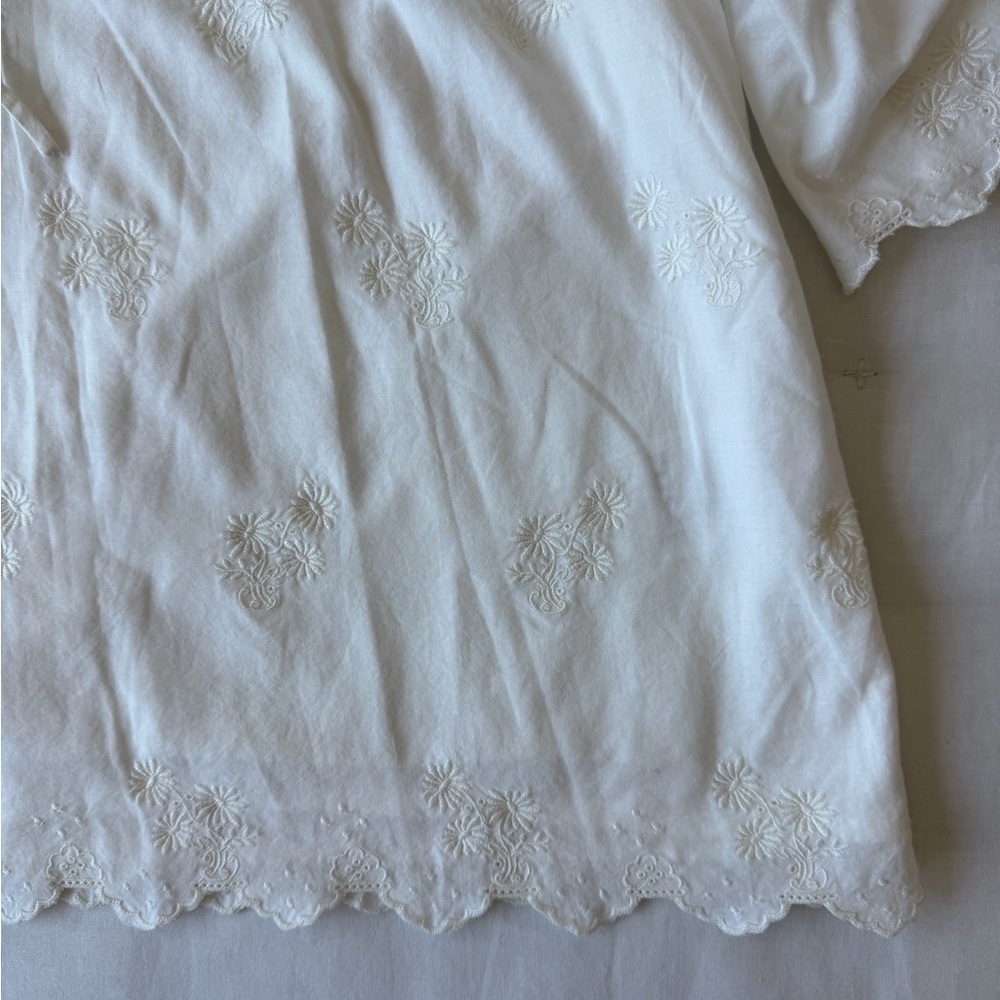 Posse Small Dahlia Embroidered Blouse in Vintage White - Picture 8 of 11